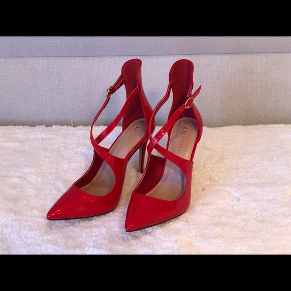 Liliana Red Pointed Toe Stiletto - Picture 6 of 8